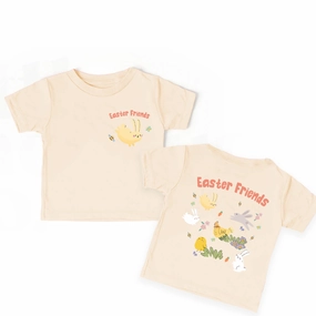 Easter Friends Kids Front & Back T-Shirt girls jeans best deals