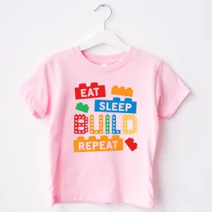 Eat Sleep Build Repeat Lego T-Shirt boys apparel promo code