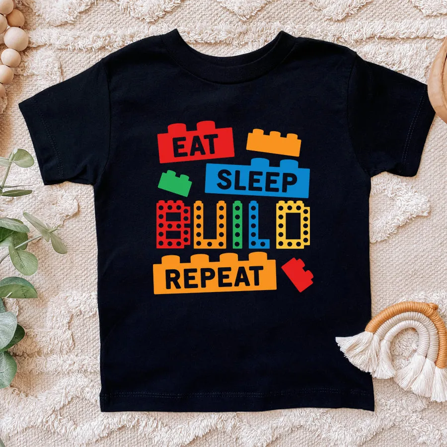 Eat Sleep Build Repeat Lego T-Shirt