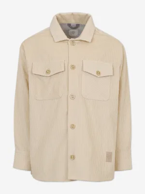 Eleventy Boys Marken-Overshirt in Beige
