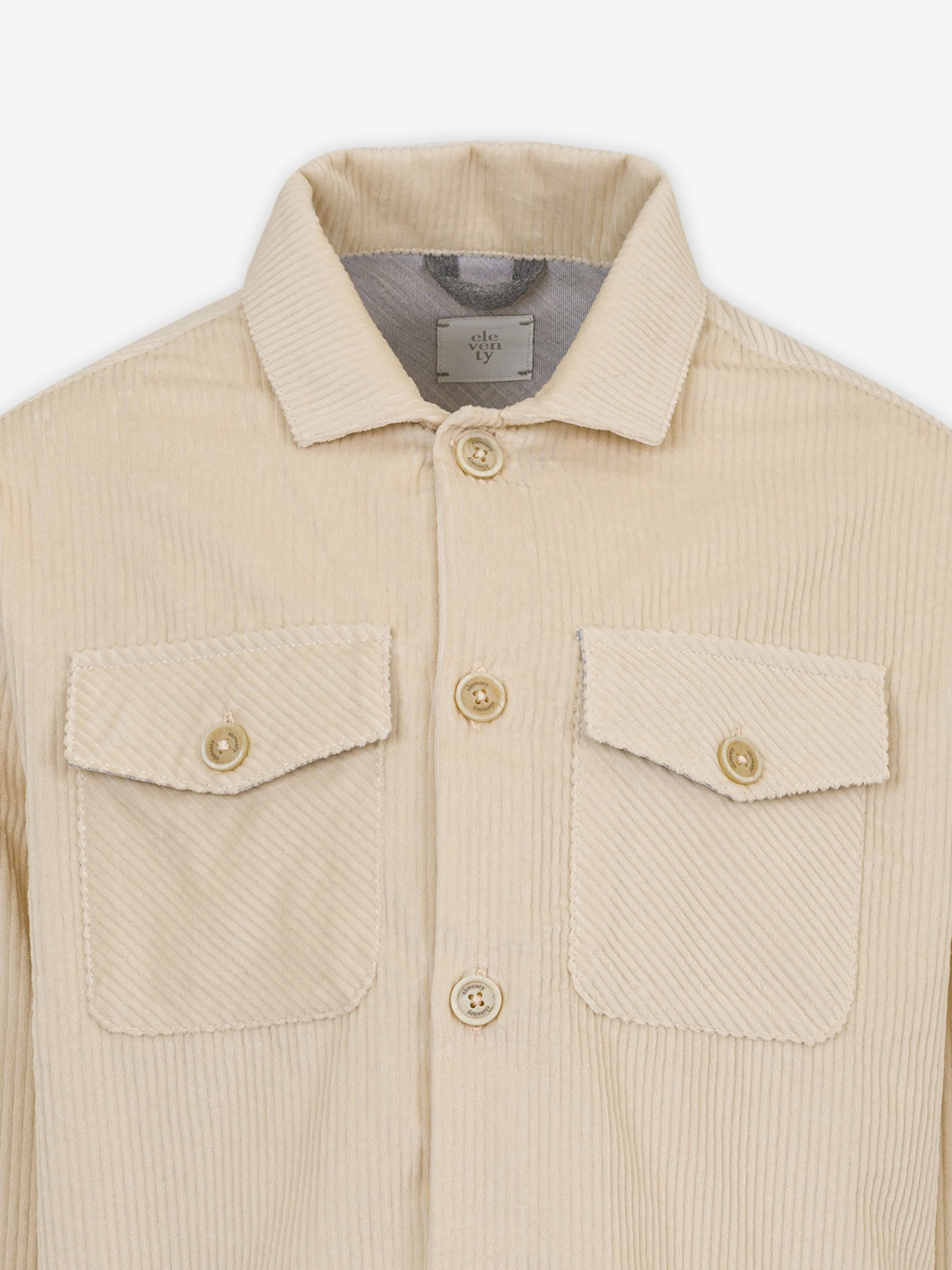 Eleventy Boys Marken-Overshirt in Beige