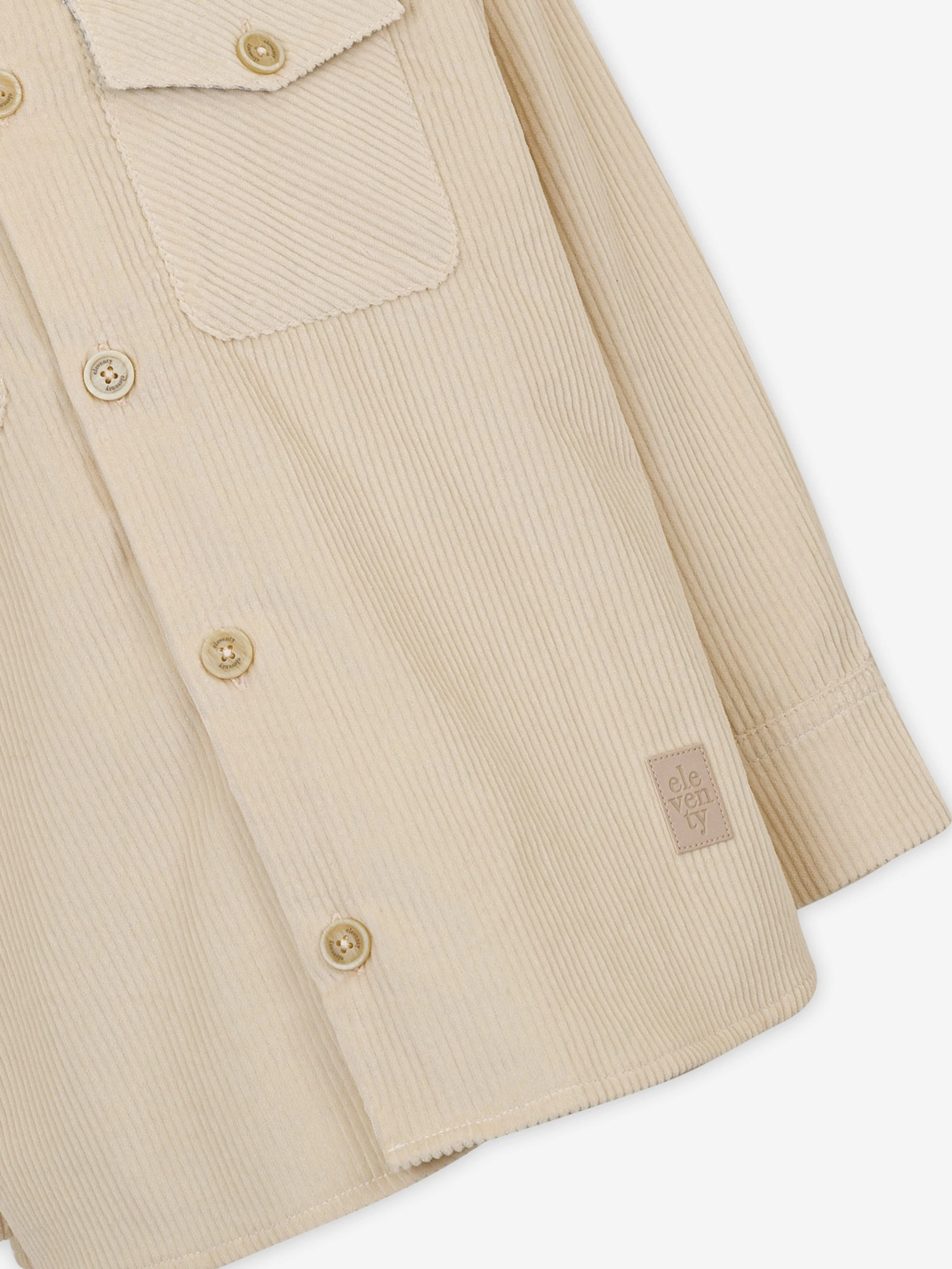 Eleventy Boys Marken-Overshirt in Beige