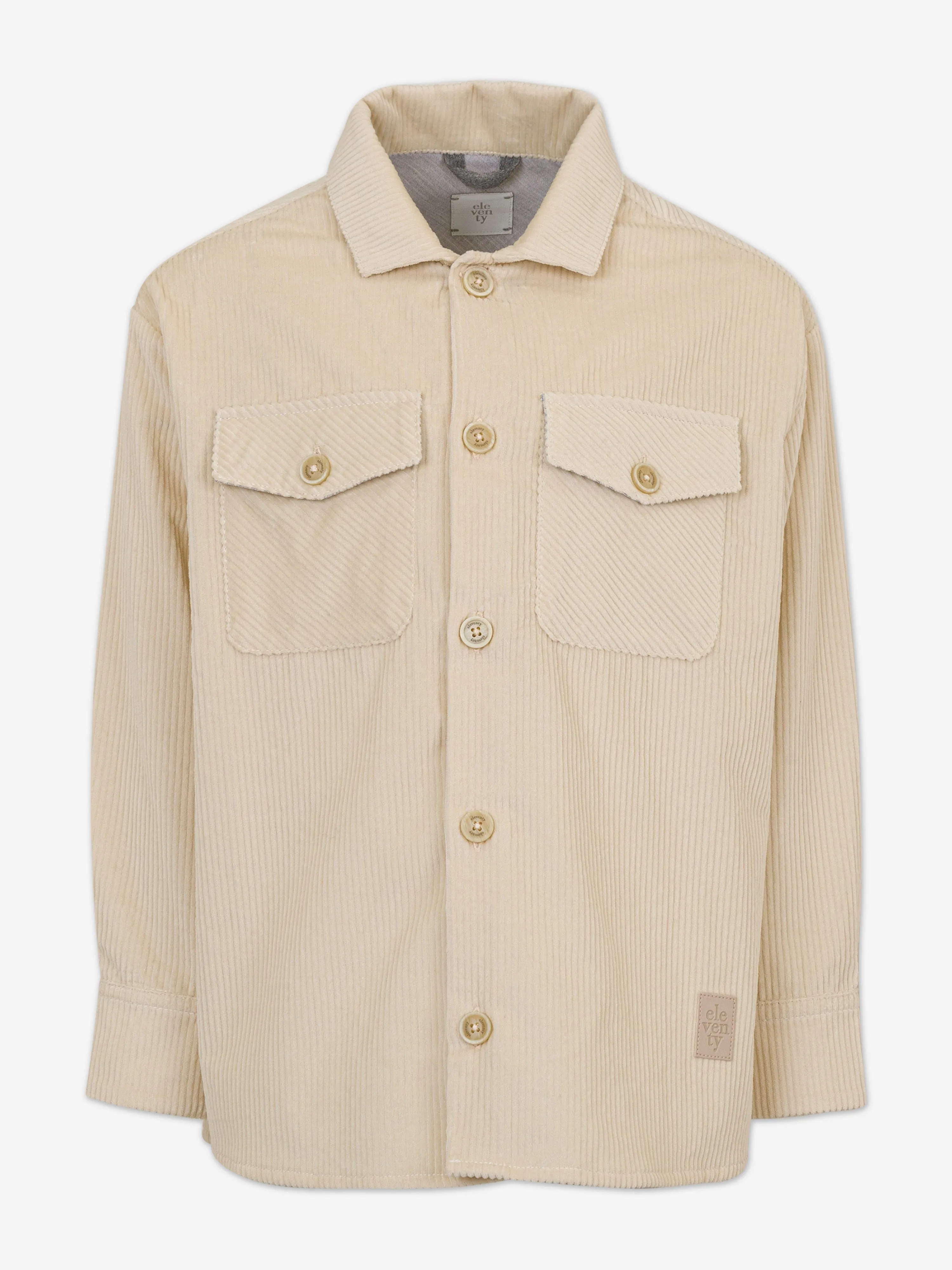 Eleventy Boys Marken-Overshirt in Beige