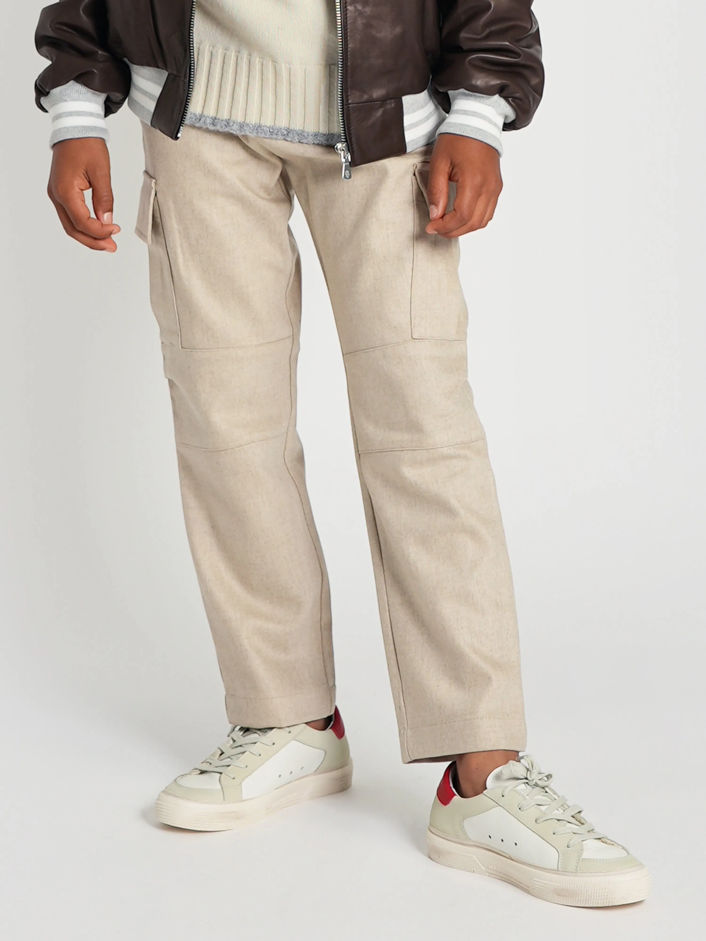 Eleventy Boys Cargo-Hosen in Beige