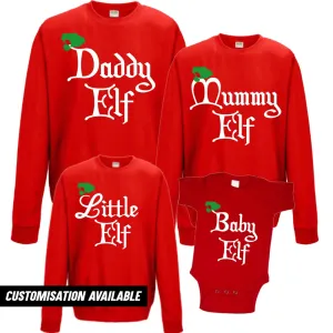 Elf Family Matching Christmas Sweatshirts (MRK X) nursing bras sale