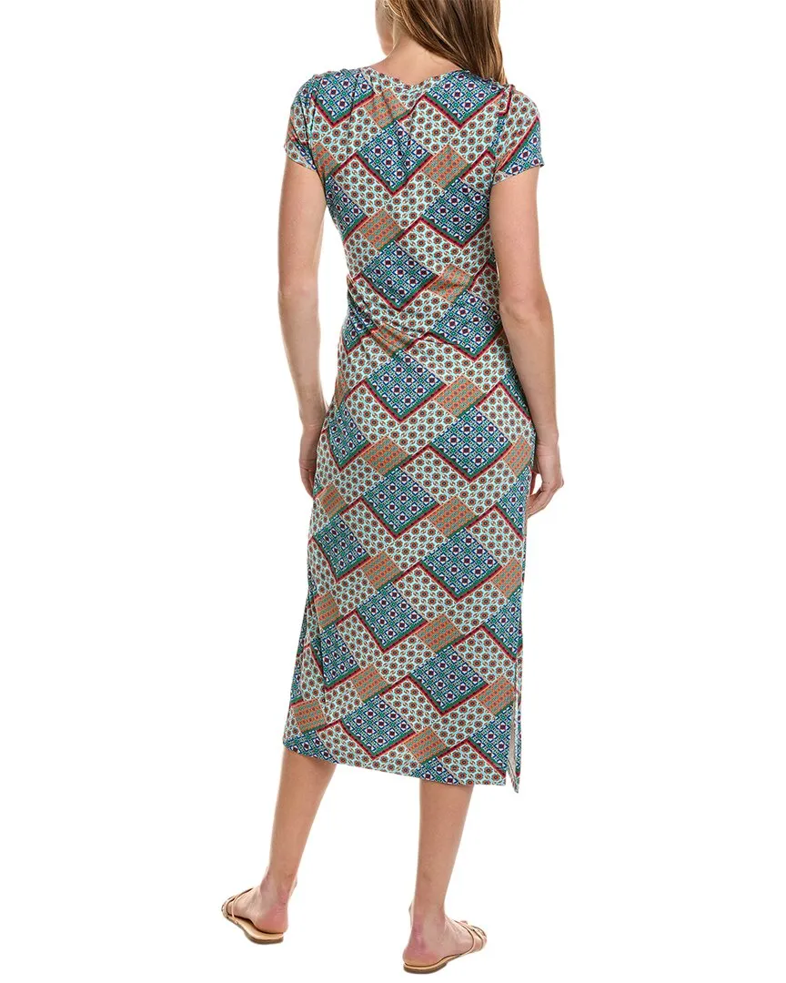 Elie Tahari Twisted Front Midi Dress
