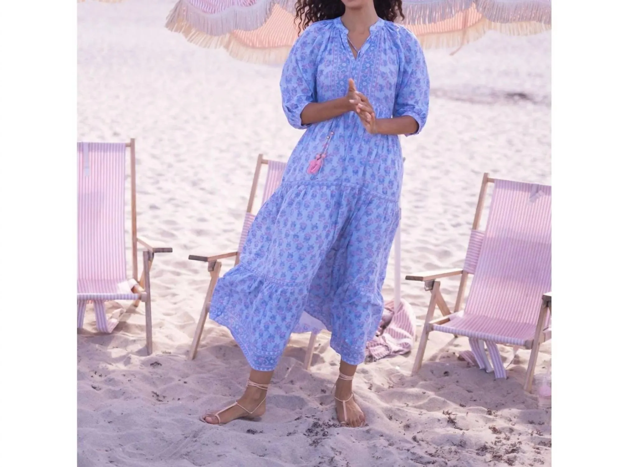 Elizabeth Maxi Dress In Blue
