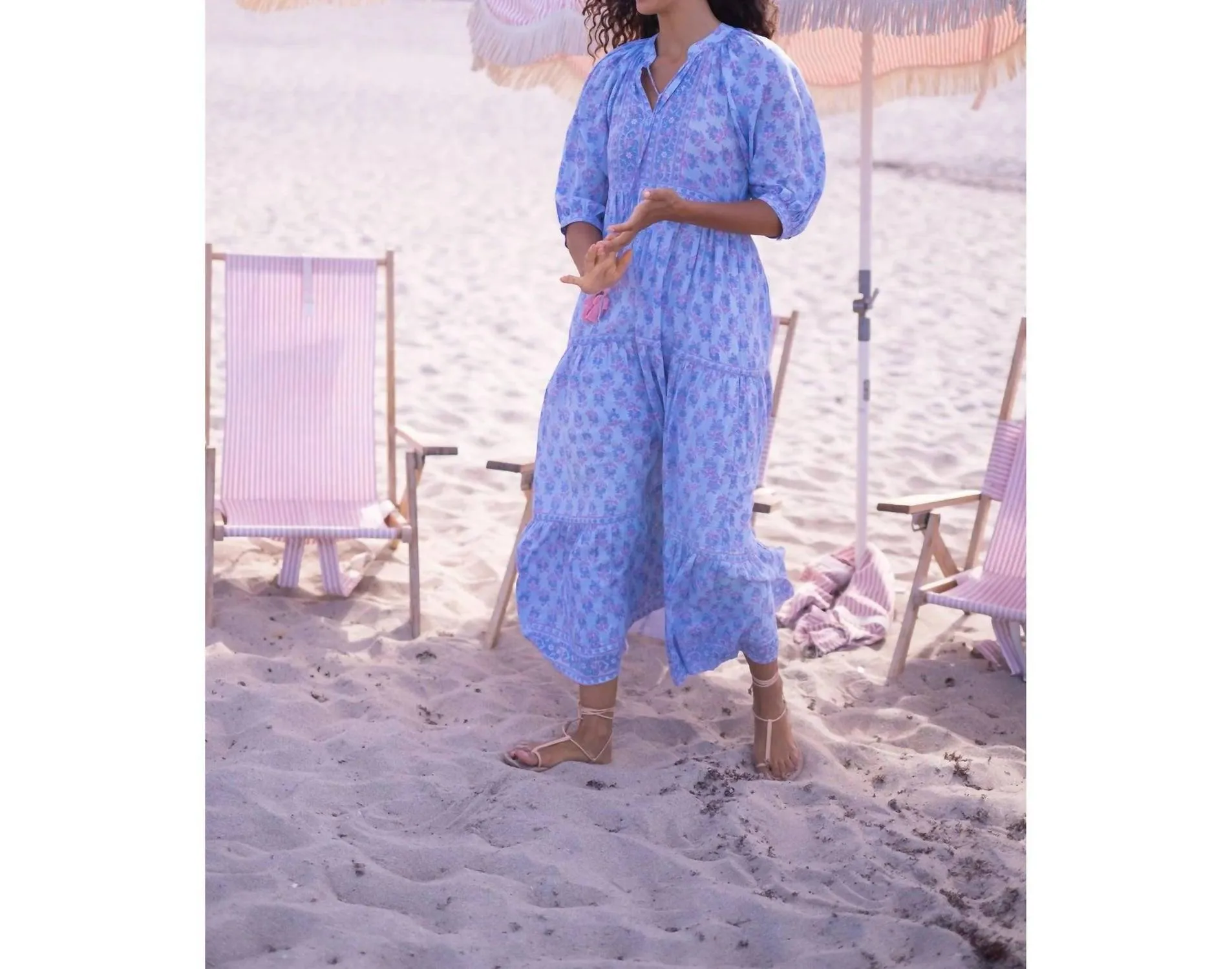 Elizabeth Maxi Dress In Blue