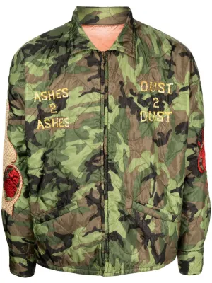Embroidered Camouflage-Print Jacket winter jackets clearance
