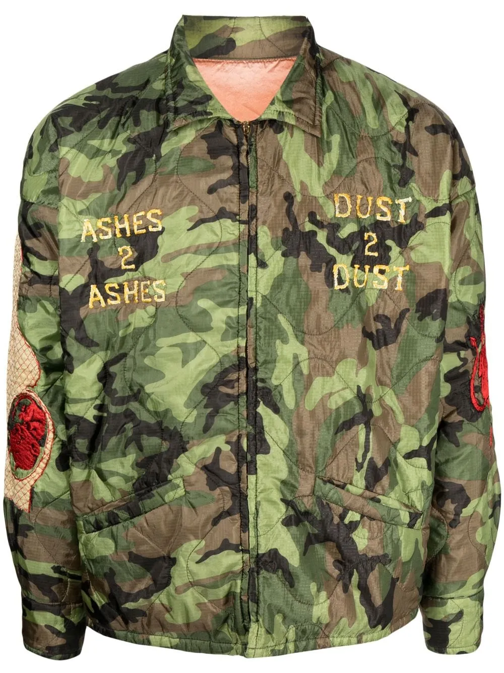 Embroidered Camouflage-Print Jacket winter jackets clearance