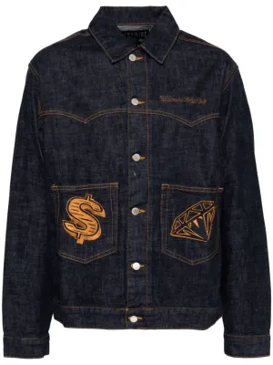 Embroidered Denim Jacket winter jackets clearance