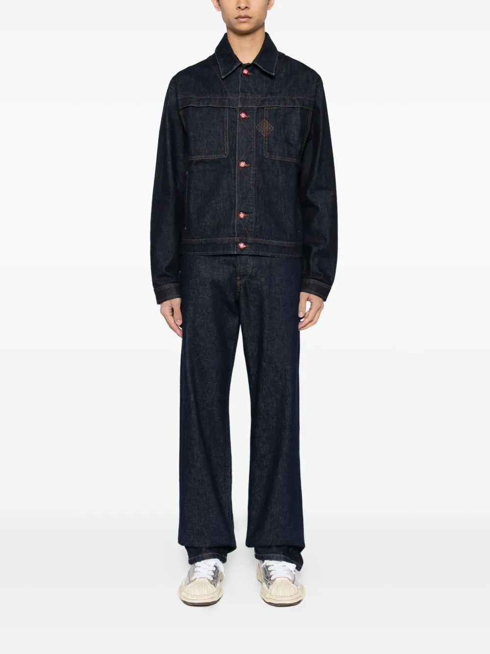 Embroidered Logo Denim Jacket