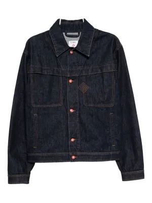 Embroidered Logo Denim Jacket winter jackets clearance