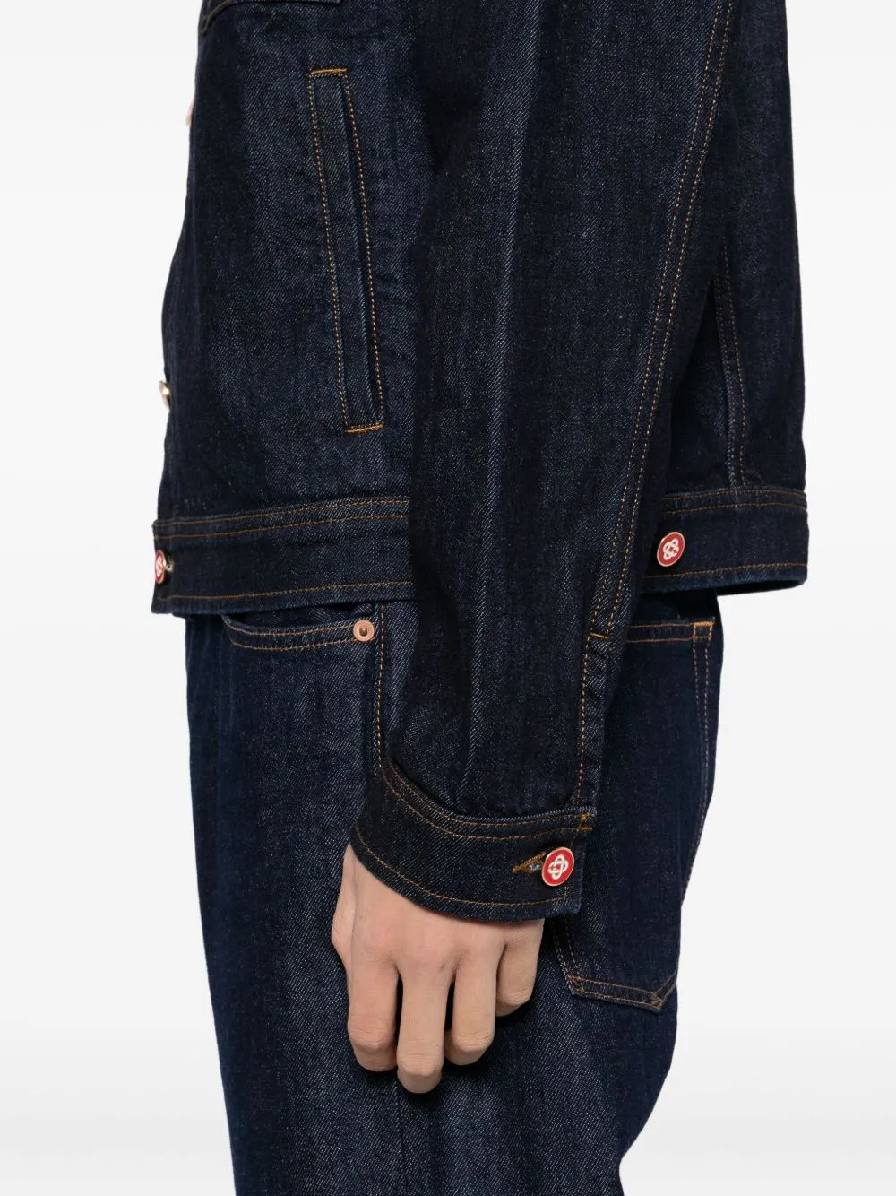 Embroidered Logo Denim Jacket