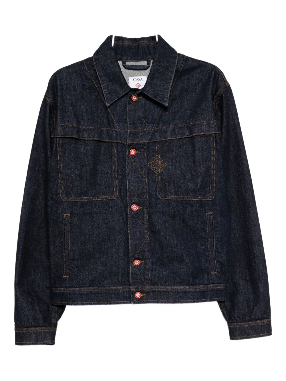 Embroidered Logo Denim Jacket winter jackets clearance