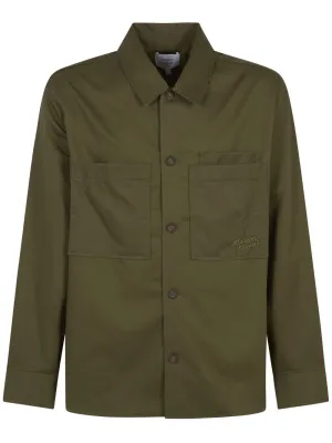 Embroidered-Logo Shirt winter jackets clearance