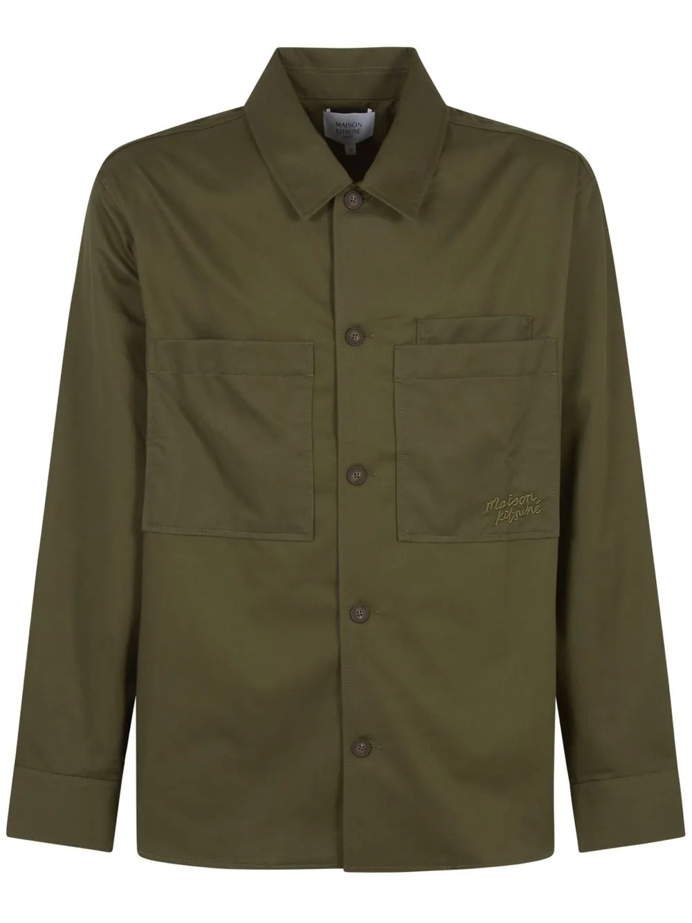 Embroidered-Logo Shirt winter jackets clearance