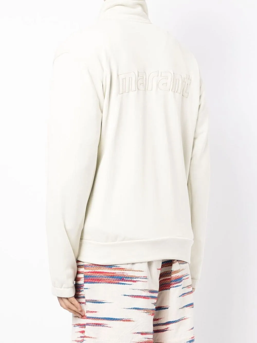 Embroidered-Logo Zip-Fastening Jacket