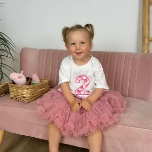 Embroidered Number Floral Patch Kids T-shirts girls clothes cheap