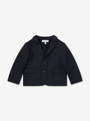 Emporio Armani Baby Boys Logo Blazer in Marineblau