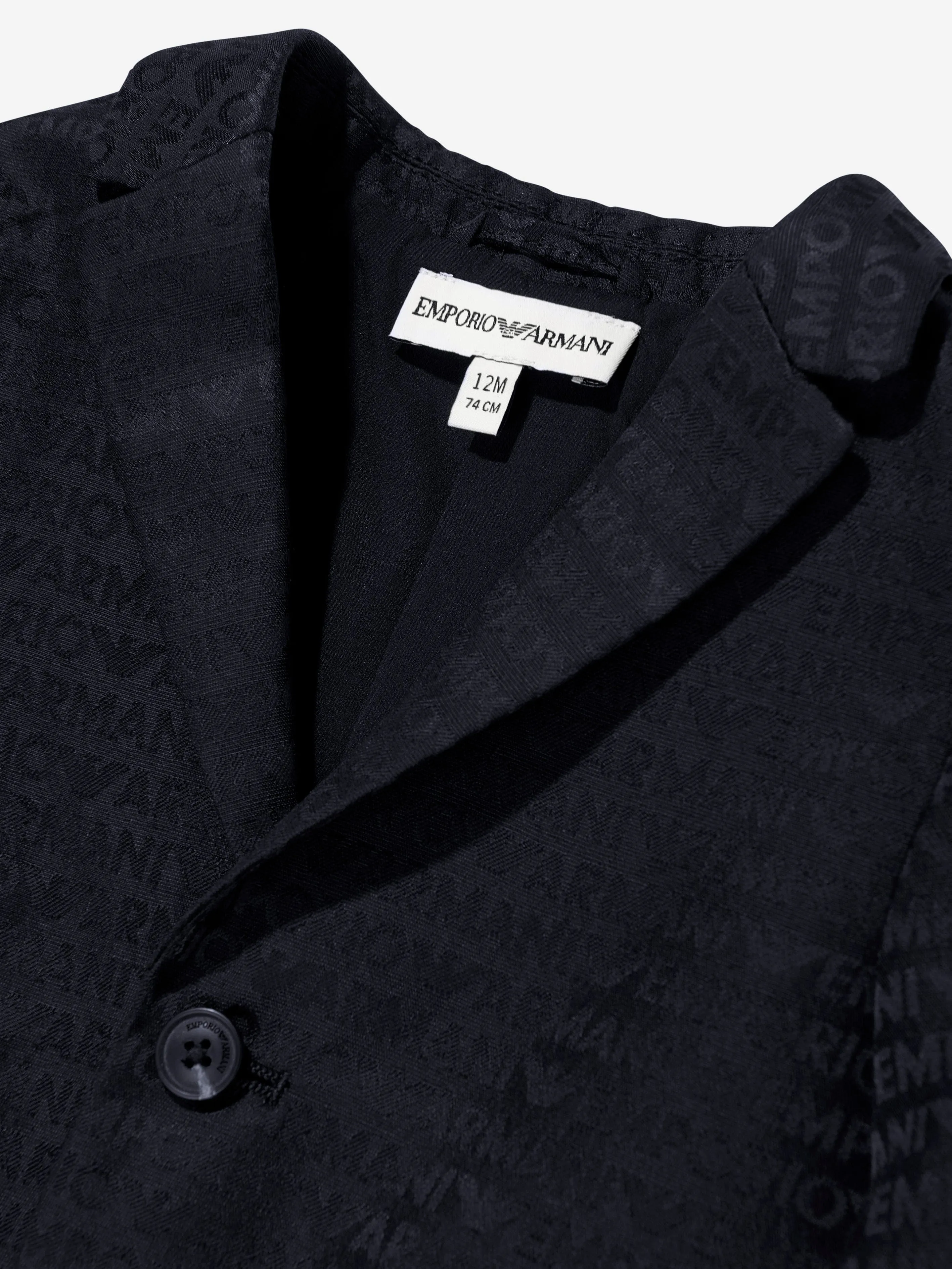 Emporio Armani Baby Boys Logo Blazer in Marineblau