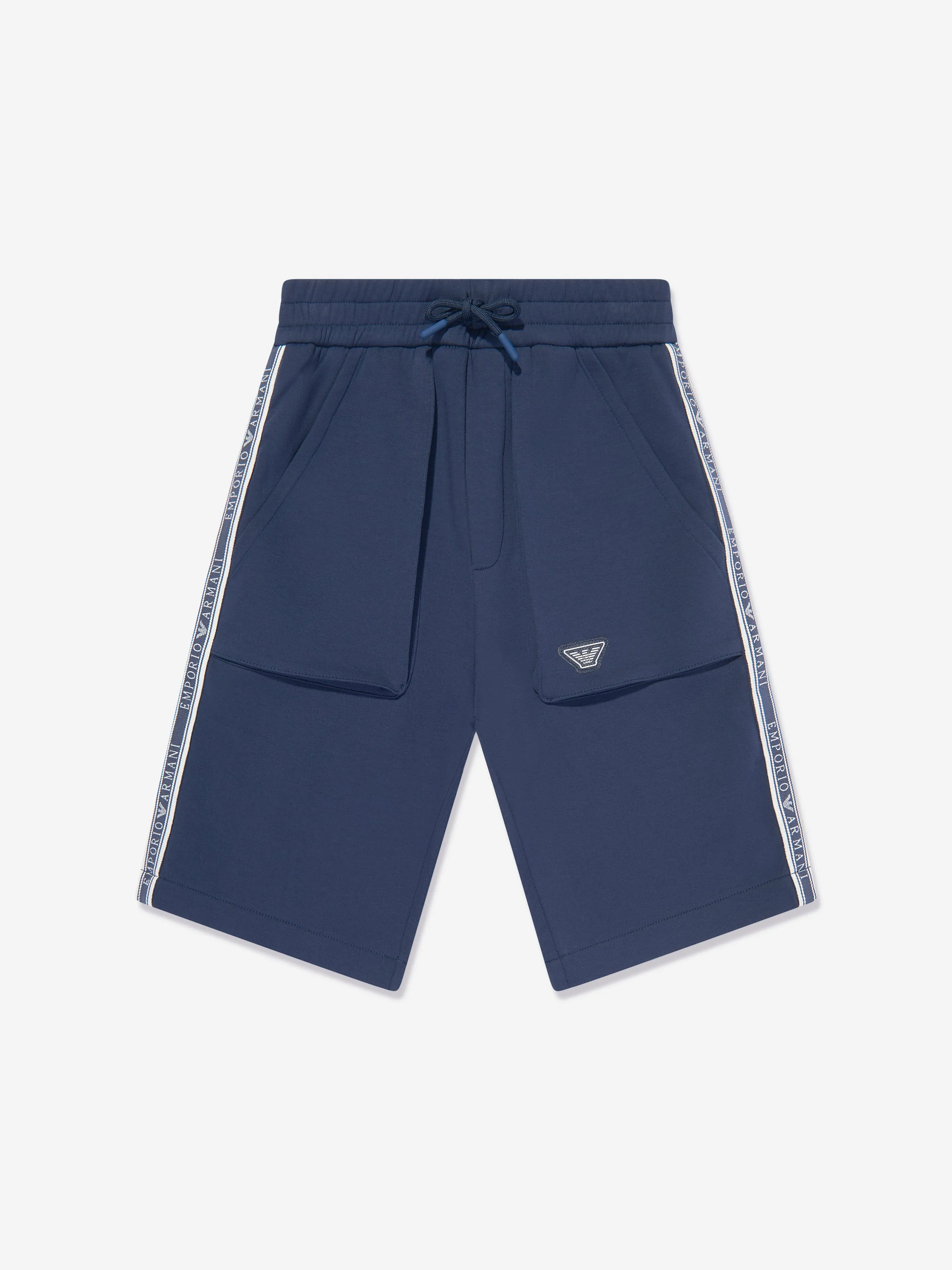 Emporio Armani Jungen Logo Bermuda-Shorts in Marineblau