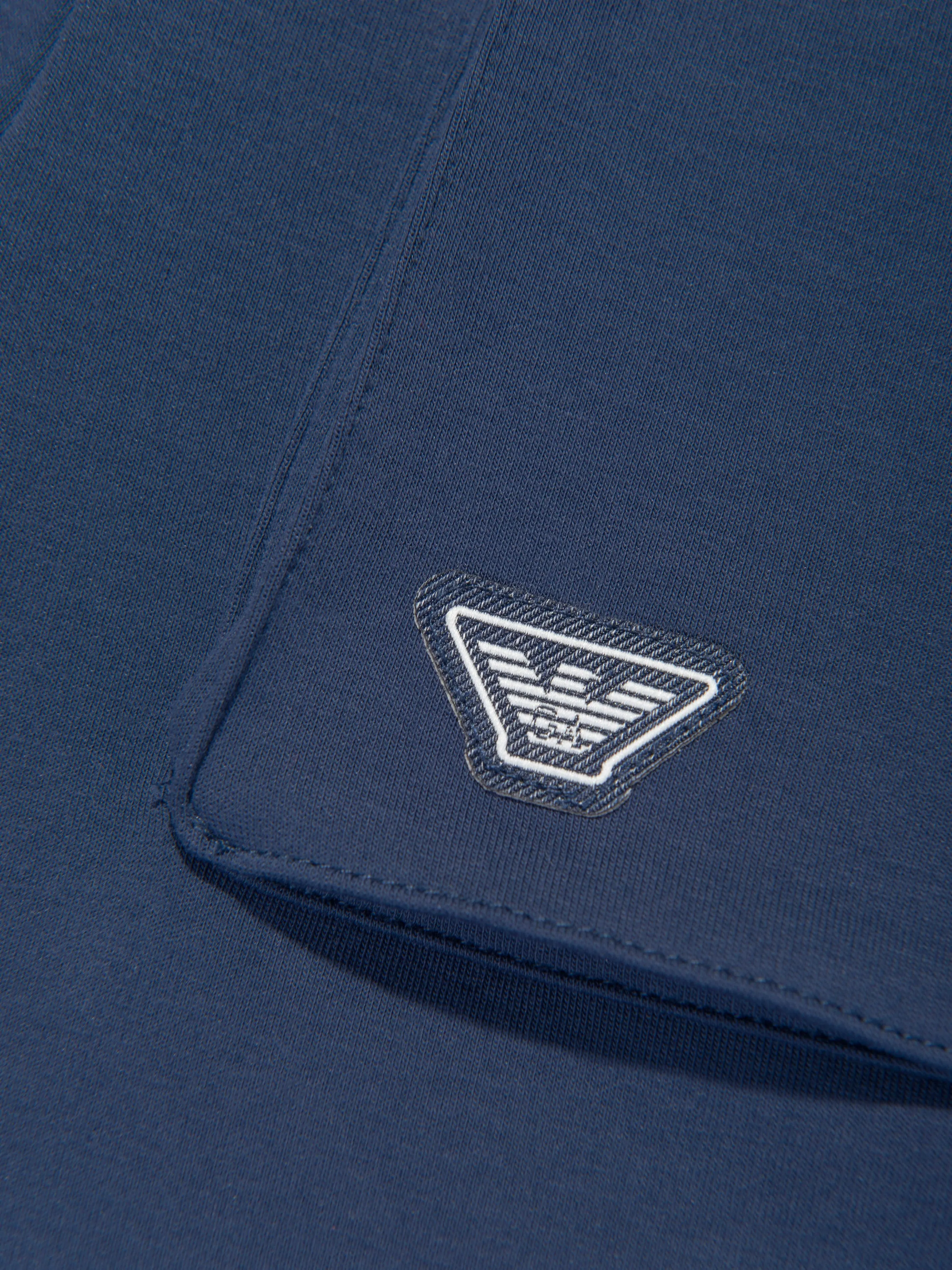 Emporio Armani Jungen Logo Bermuda-Shorts in Marineblau