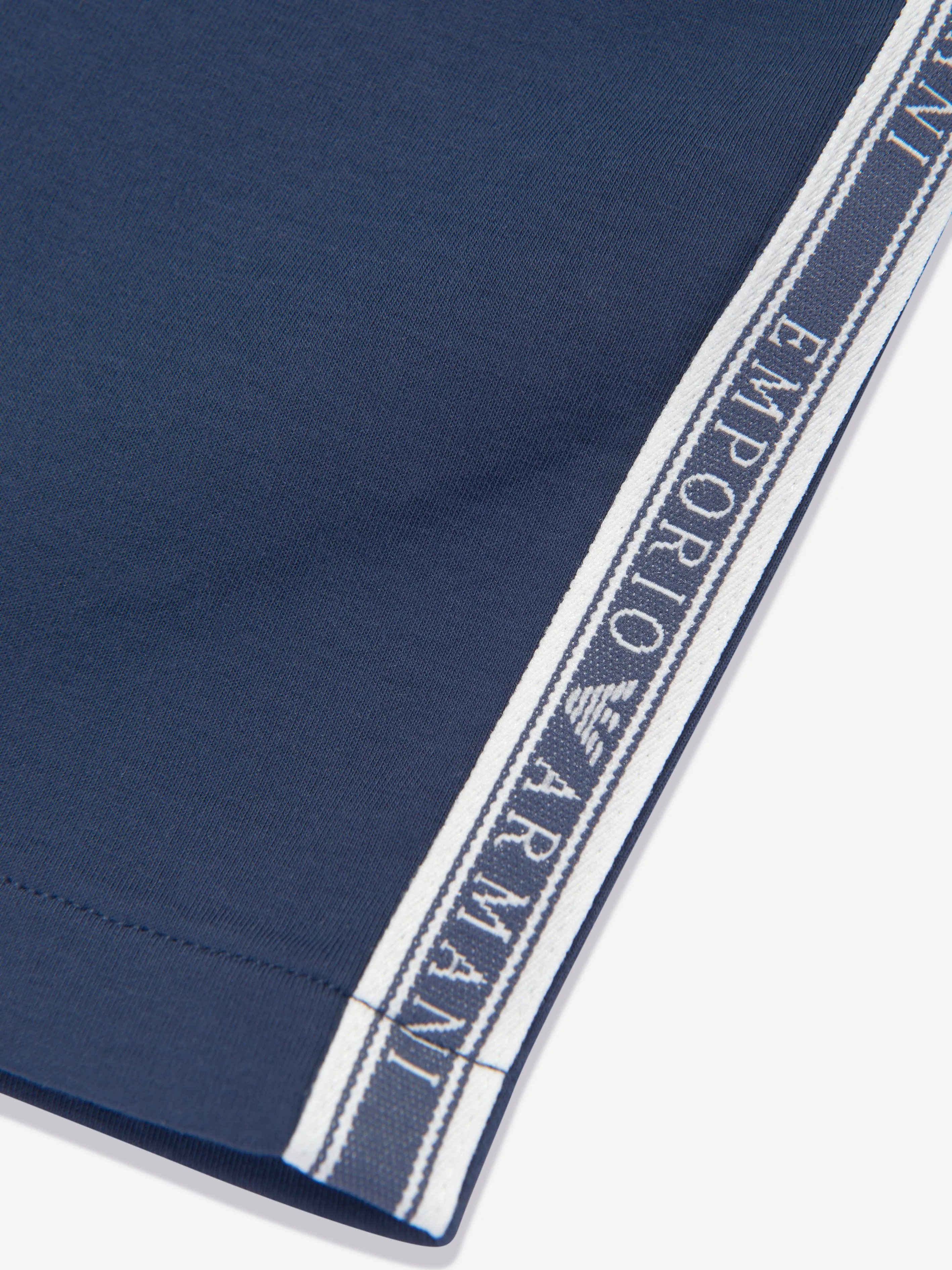 Emporio Armani Jungen Logo Bermuda-Shorts in Marineblau