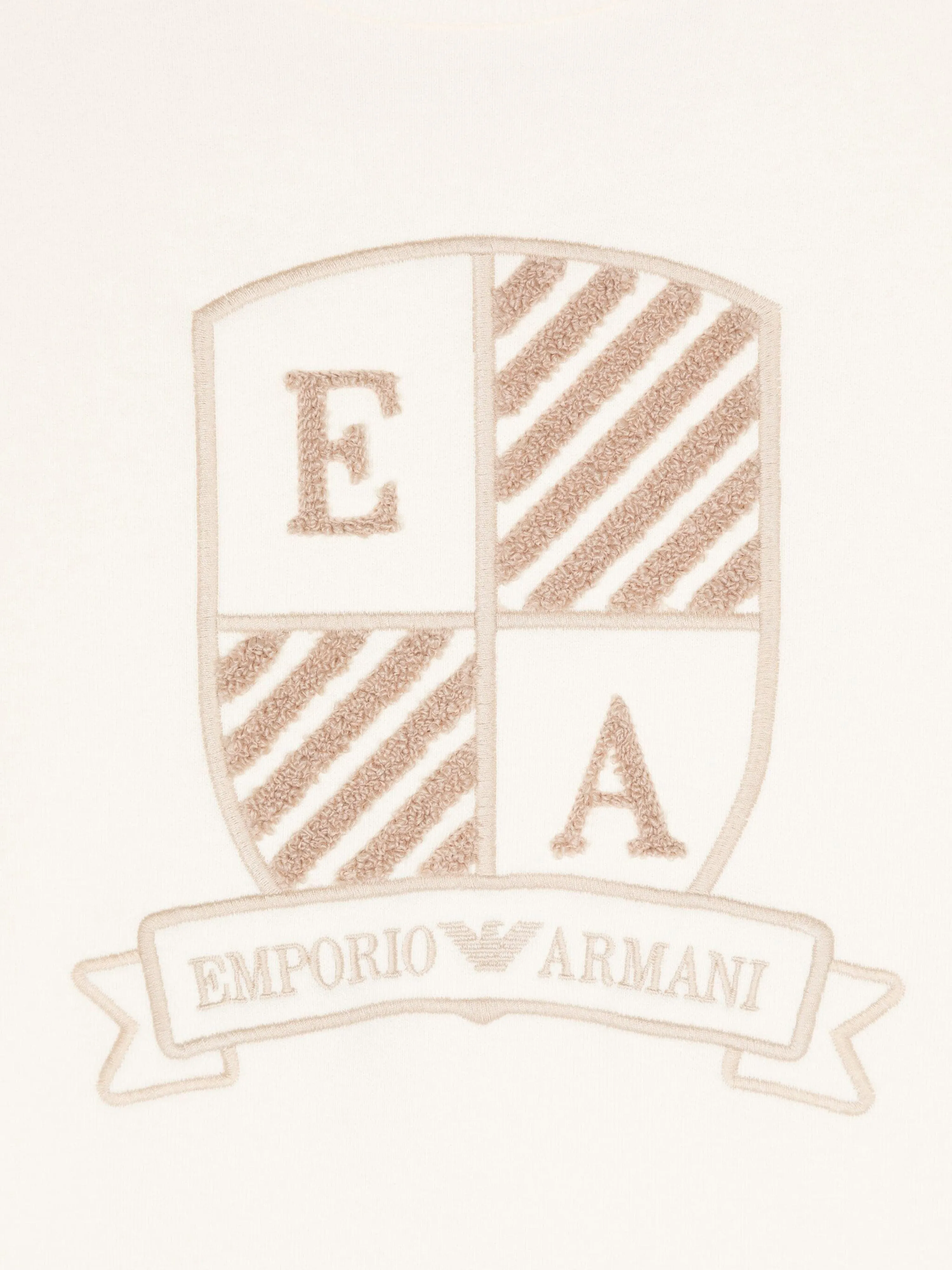 Emporio Armani Jungen Logo-Sweatshirt in Elfenbein