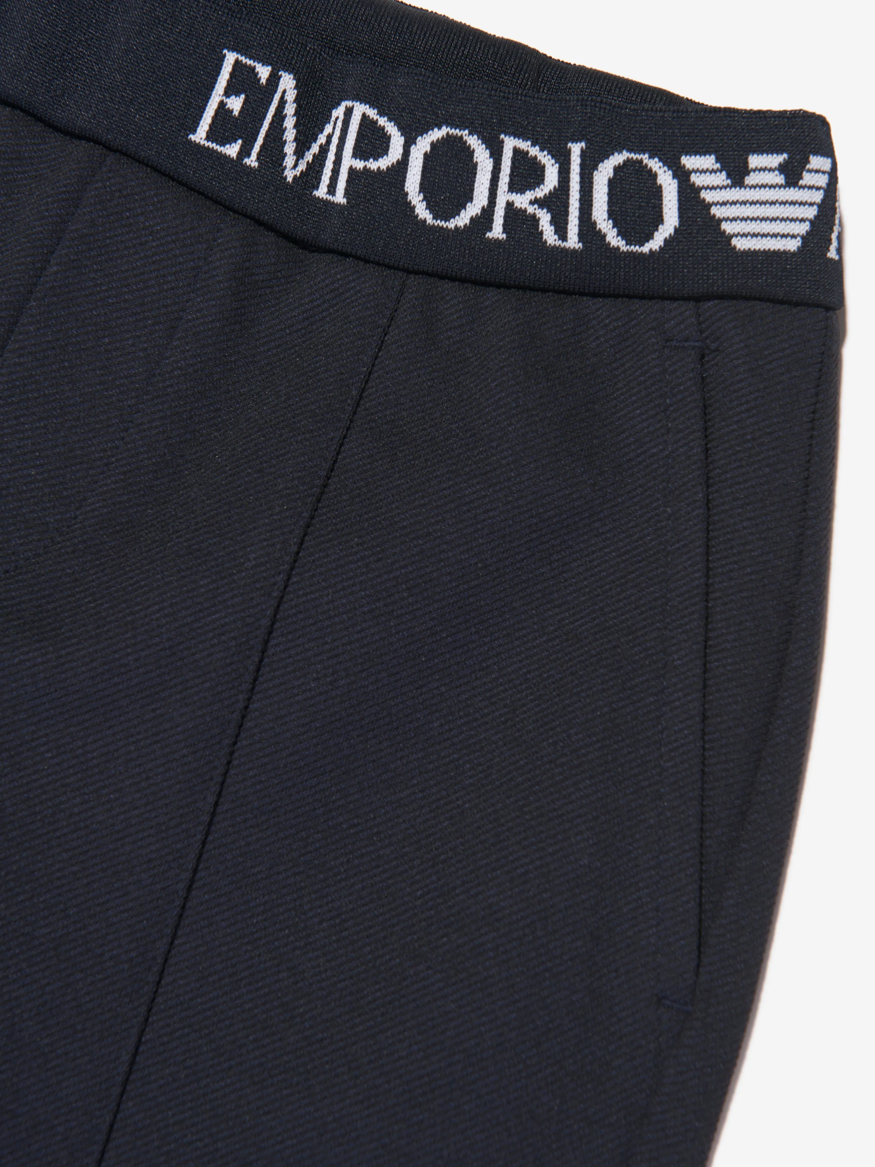 Emporio Armani Jungen Logo Hose in Marineblau