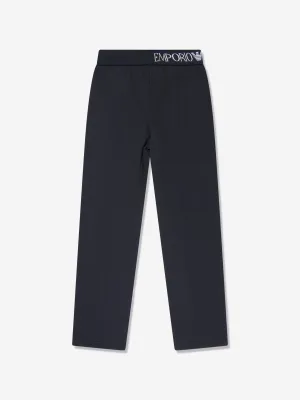 Emporio Armani Jungen Logo Hose in Marineblau