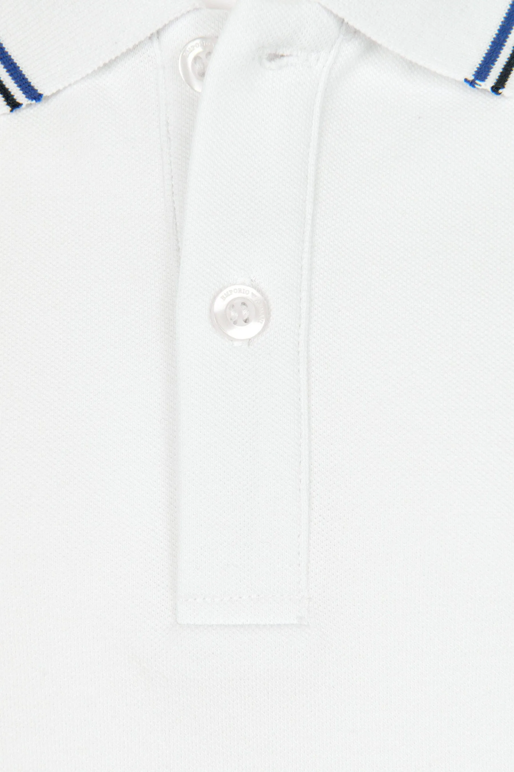 Emporio Armani Jungen Langarm-Polohemd in Weiß
