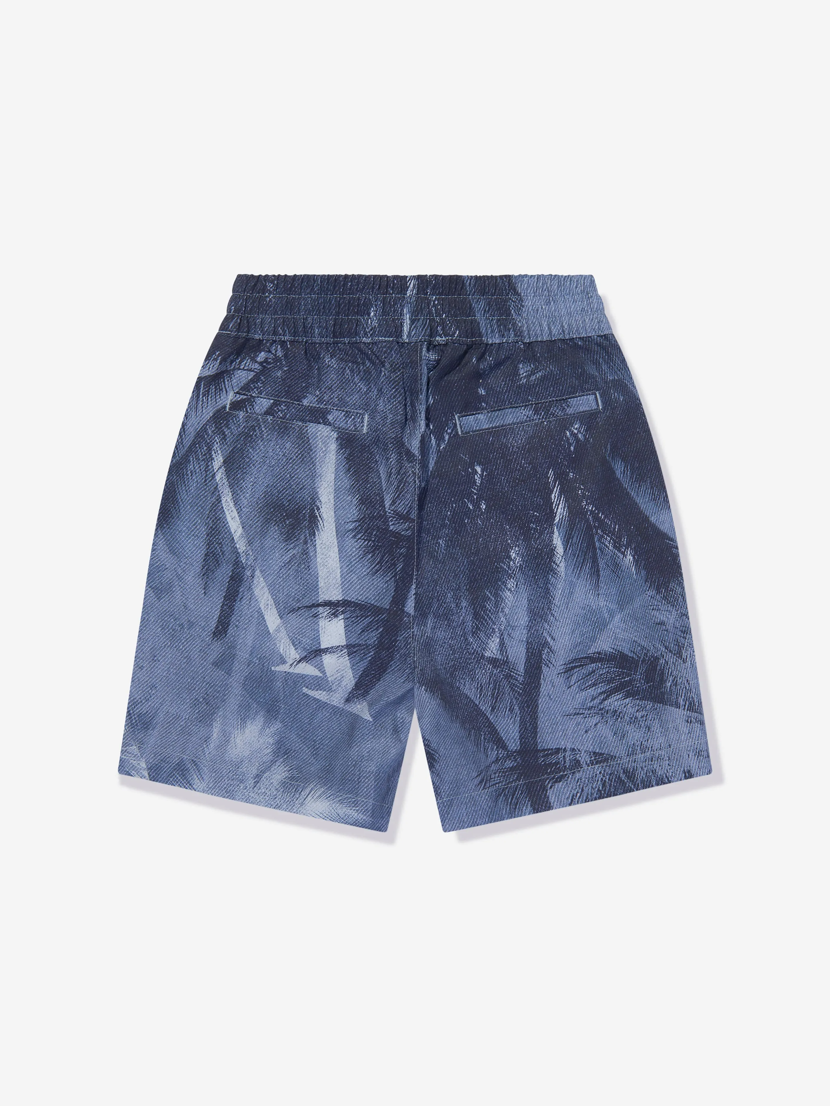 Emporio Armani Jungen Palmblatt Shorts in Blau