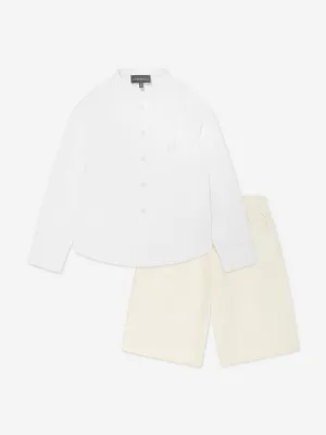 Emporio Armani Jungen-Shirt und Shorts-Set in Mehrfarbig