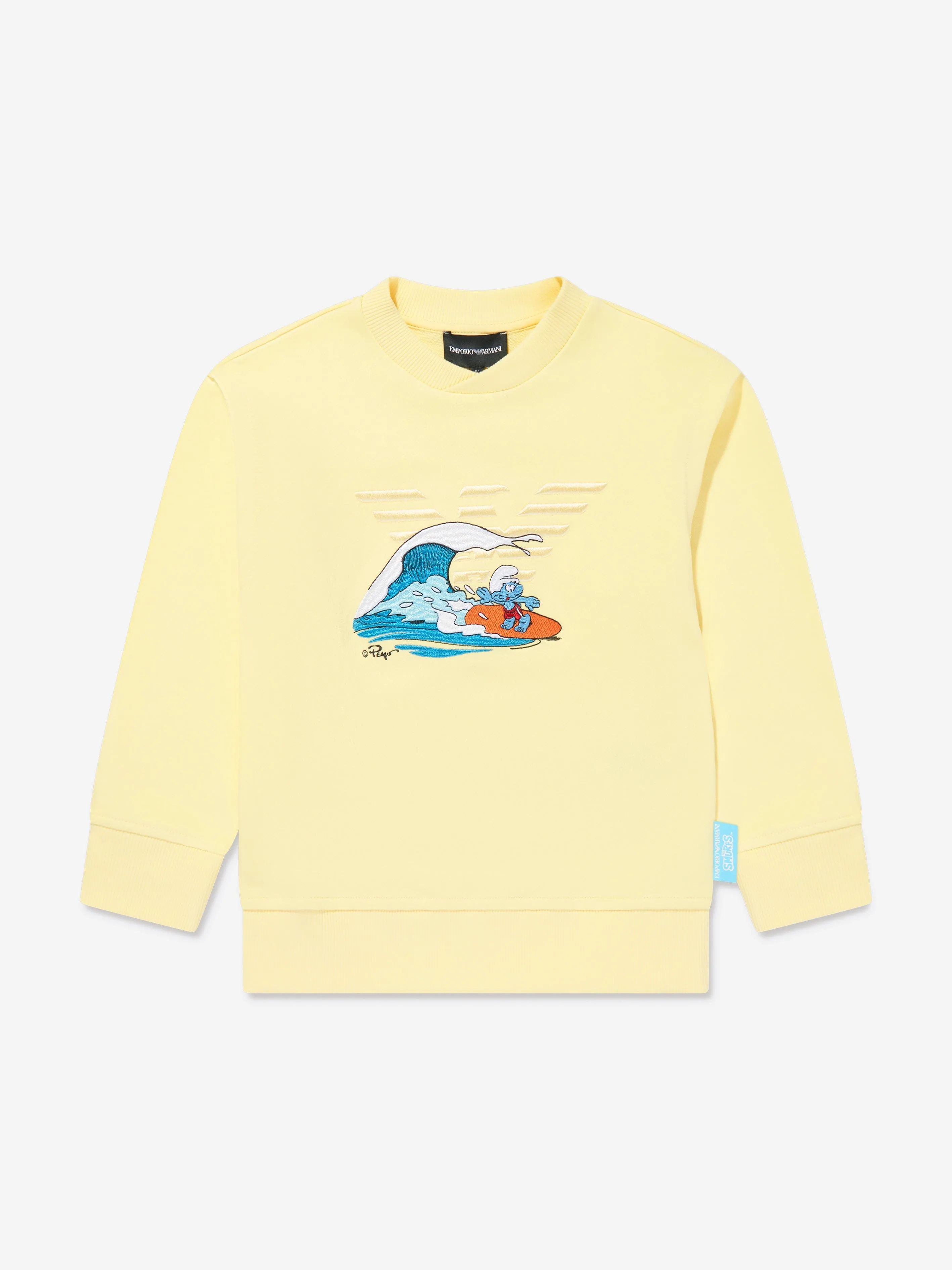 Emporio Armani Jungen Smurf Surf Sweatshirt in Gelb