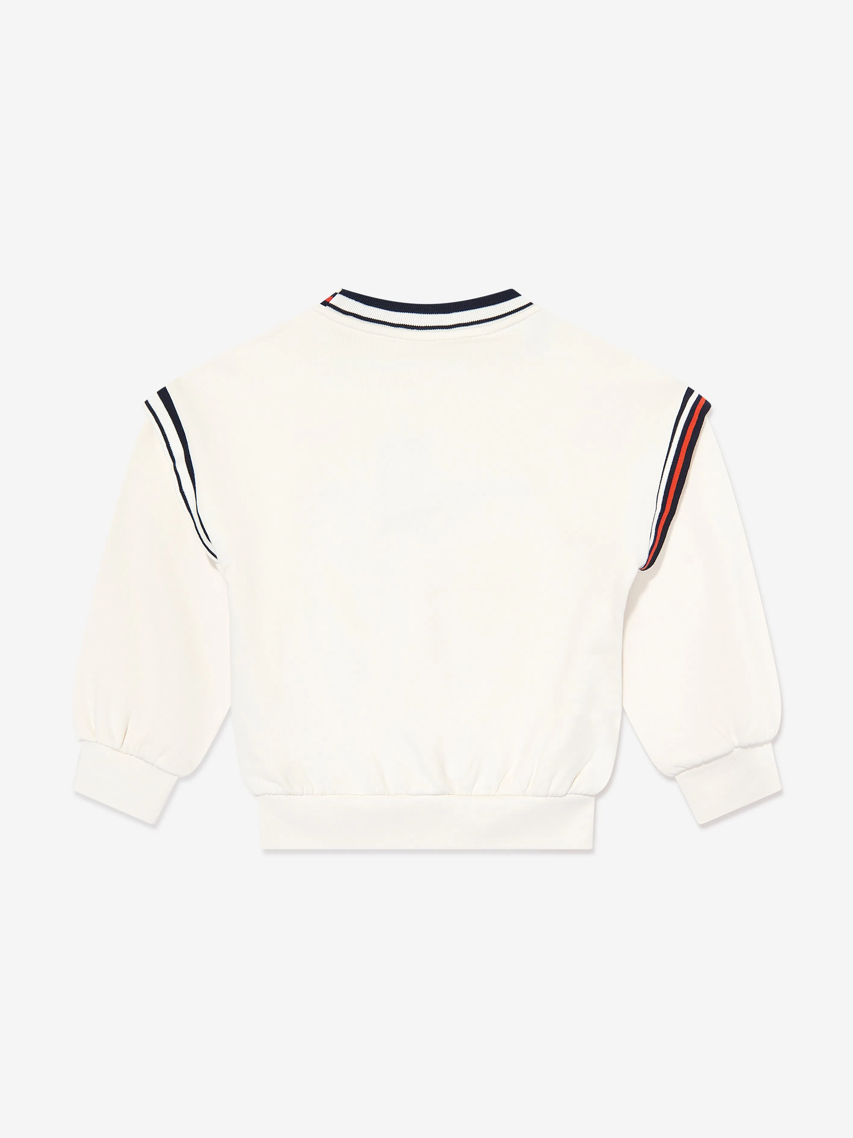 Emporio Armani Kids Logo-Sweatshirt in Elfenbein