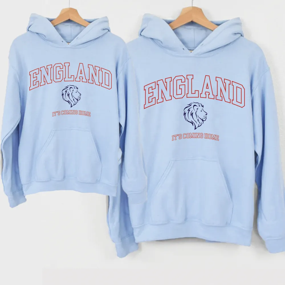 England It's Coming Home Whole Family Matching Sky Blue Hoodies girls skirts clearance