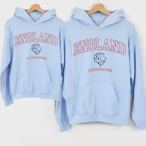 England It's Coming Home Whole Family Matching Sky Blue Hoodies girls skirts clearance
