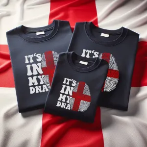England It's In My DNA Family Matching T-Shirts Navy daddy outfits clearance