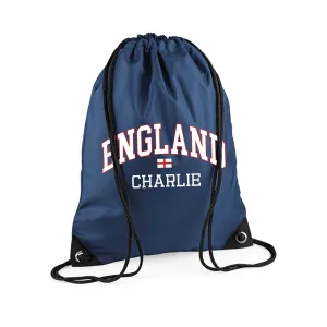 England Personalised Navy Gym Bag mens dad clothes online