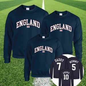 England Stadium Family Sweatshirts Navy daddy outfits clearance