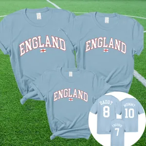 England Stadium Family T-Shirts Sky Blue daddy outfits clearance