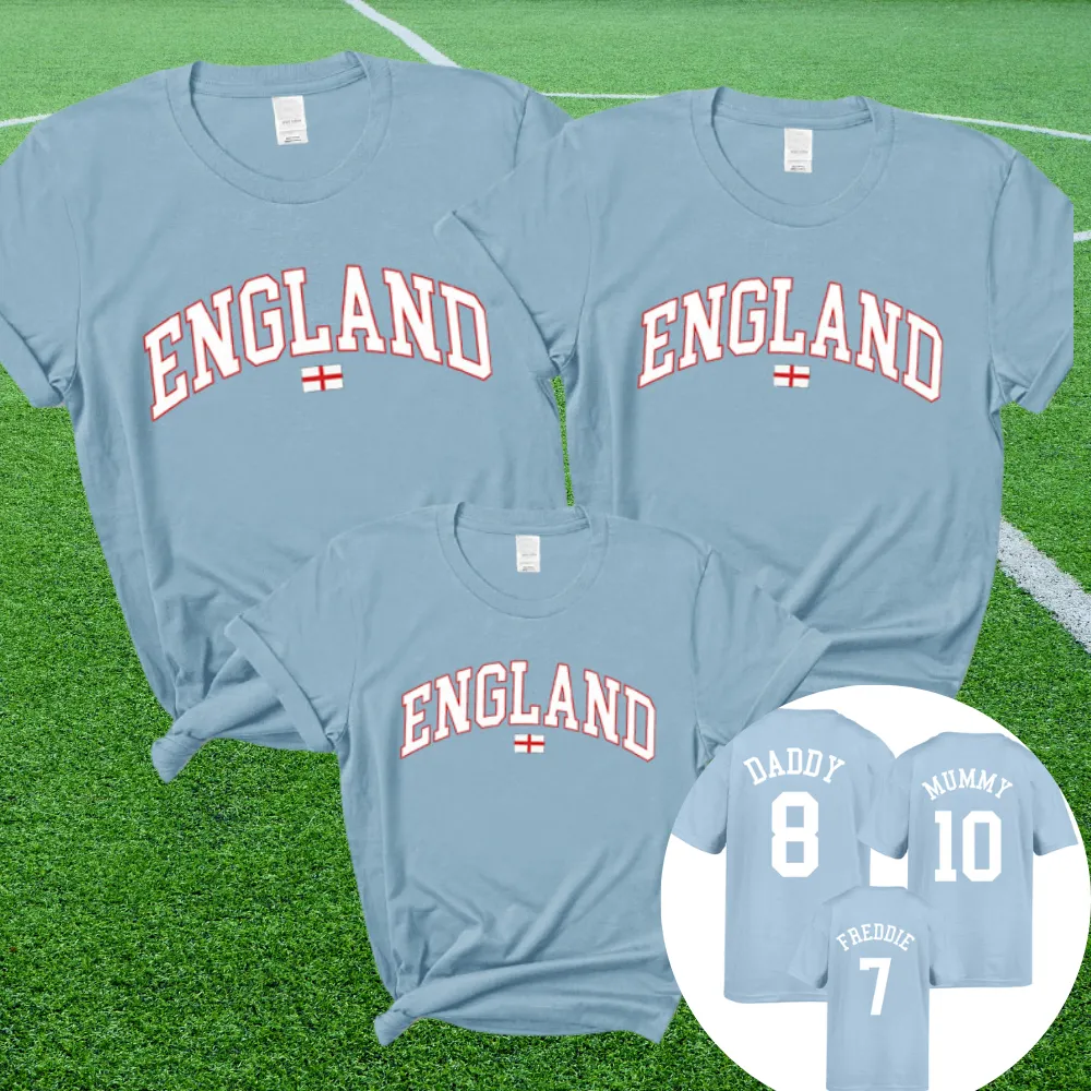 England Stadium Family T-Shirts Sky Blue daddy outfits clearance