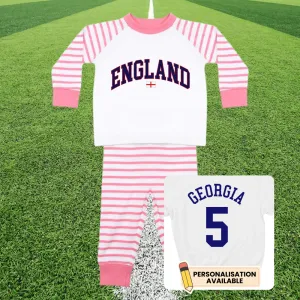 England Stadium Striped Kids Pyjamas girls pajamas promo