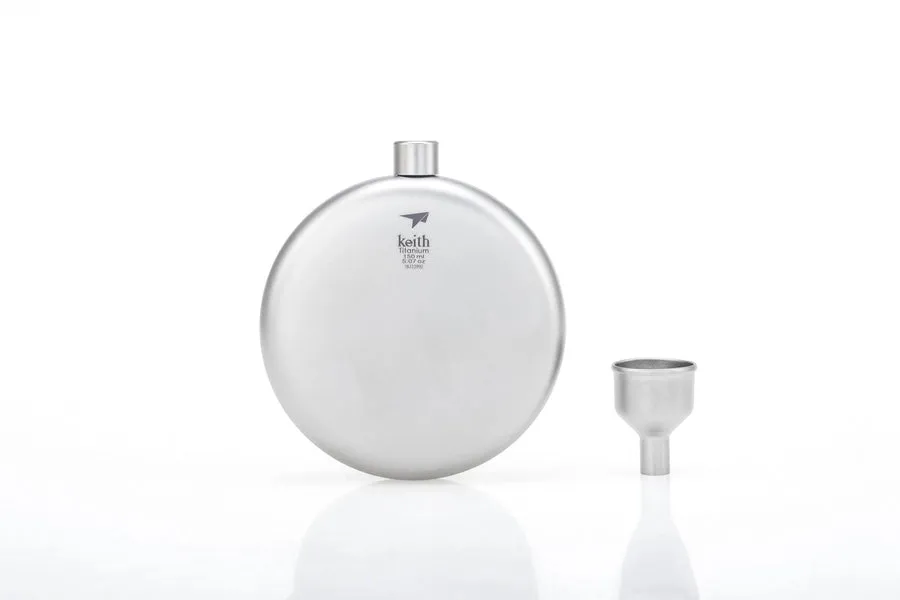 2025 fashion Enjoy Official Keith Titanium Round Hip Flask - Funnel ,78%OFF For Sale get your discount price now, buy our best Items free shipping, 100% quality,