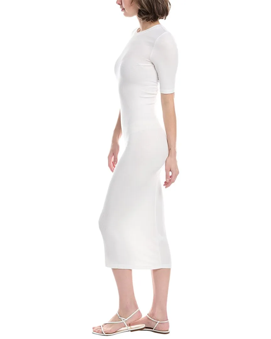 Enza Costa Rib Half-Sleeve Silk-Blend Maxi Dress