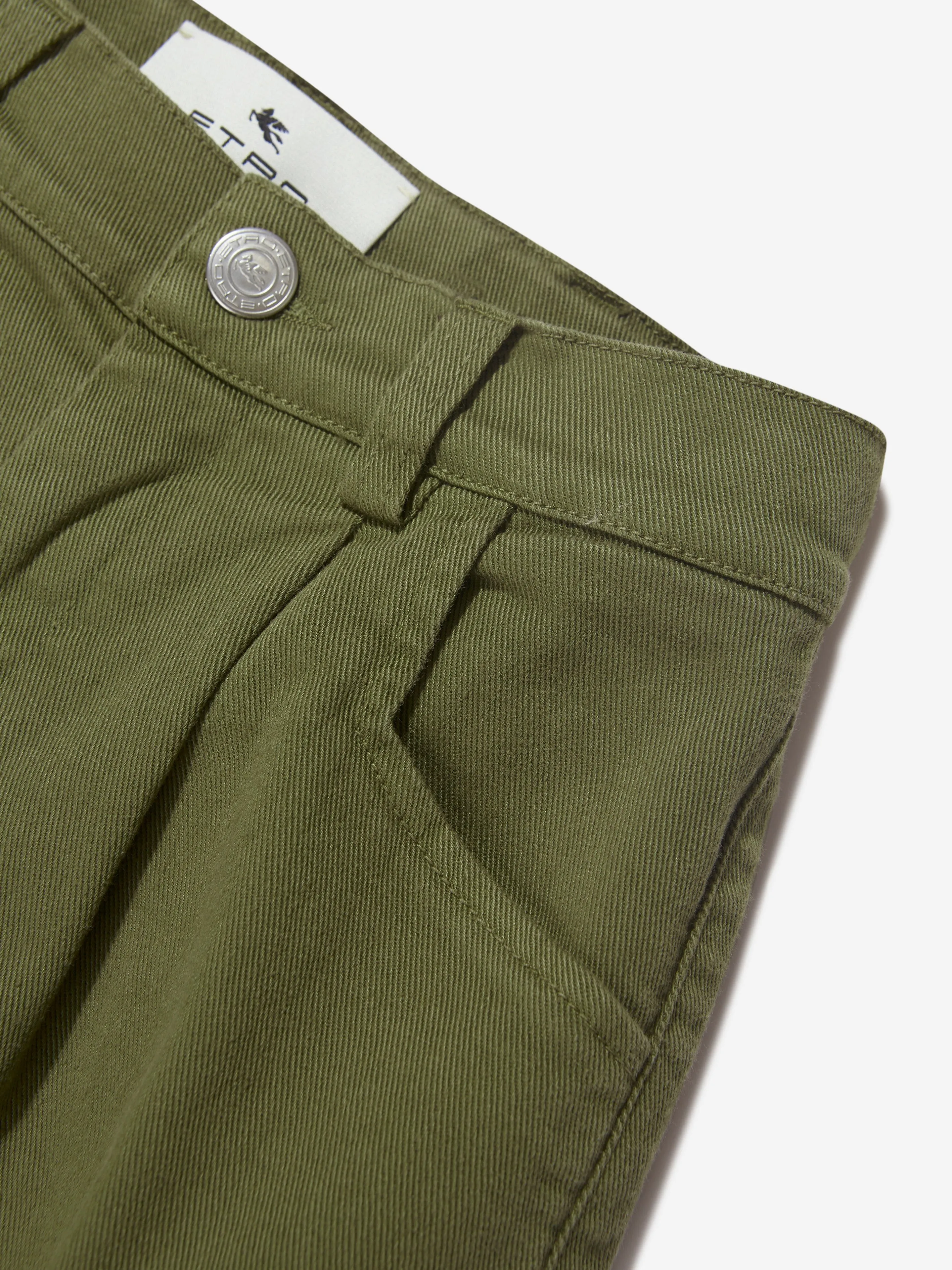Etro Boys Cargo Shorts in Grün