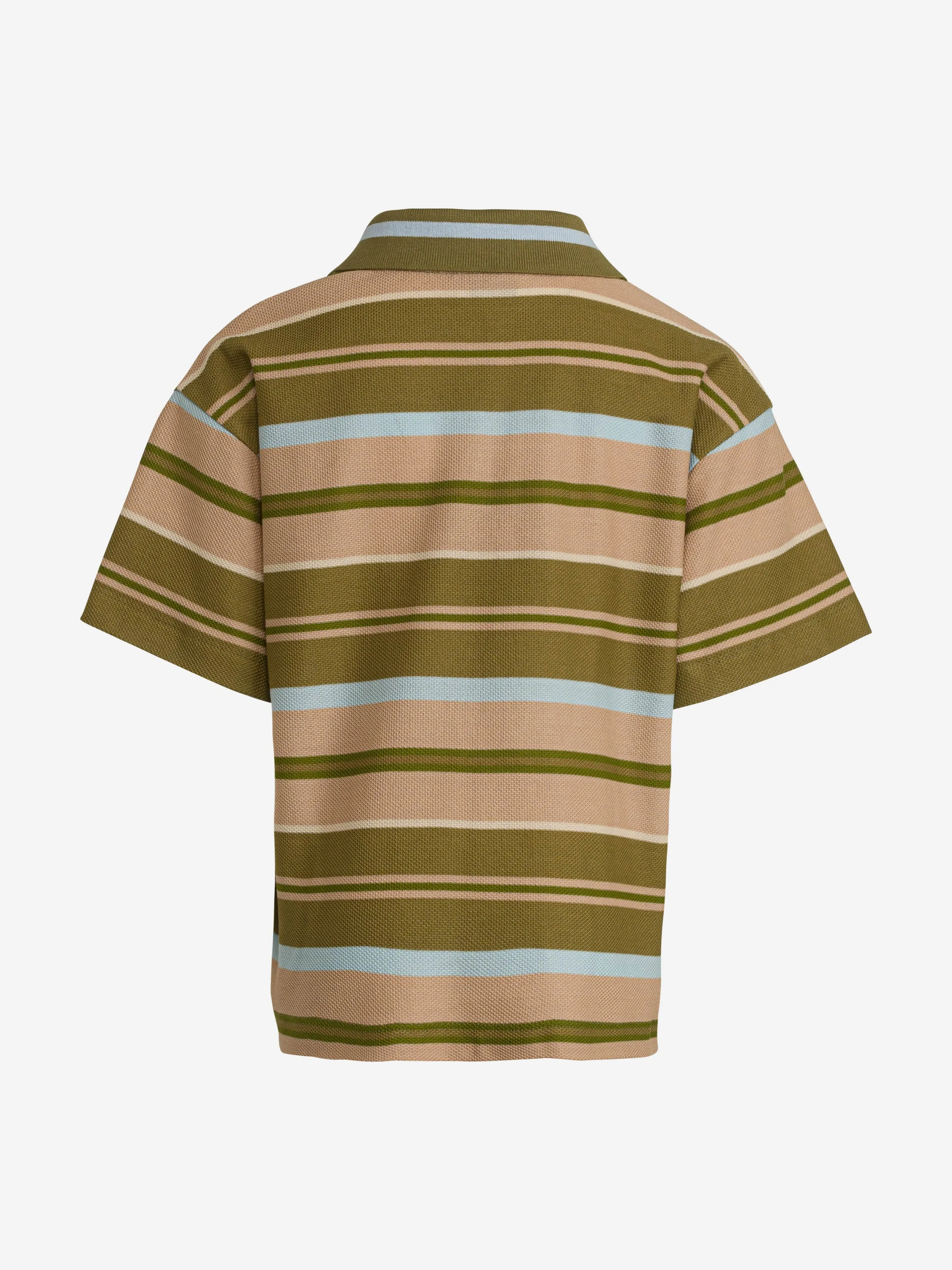 Etro Boys Gestreiftes Polohemd in Grün