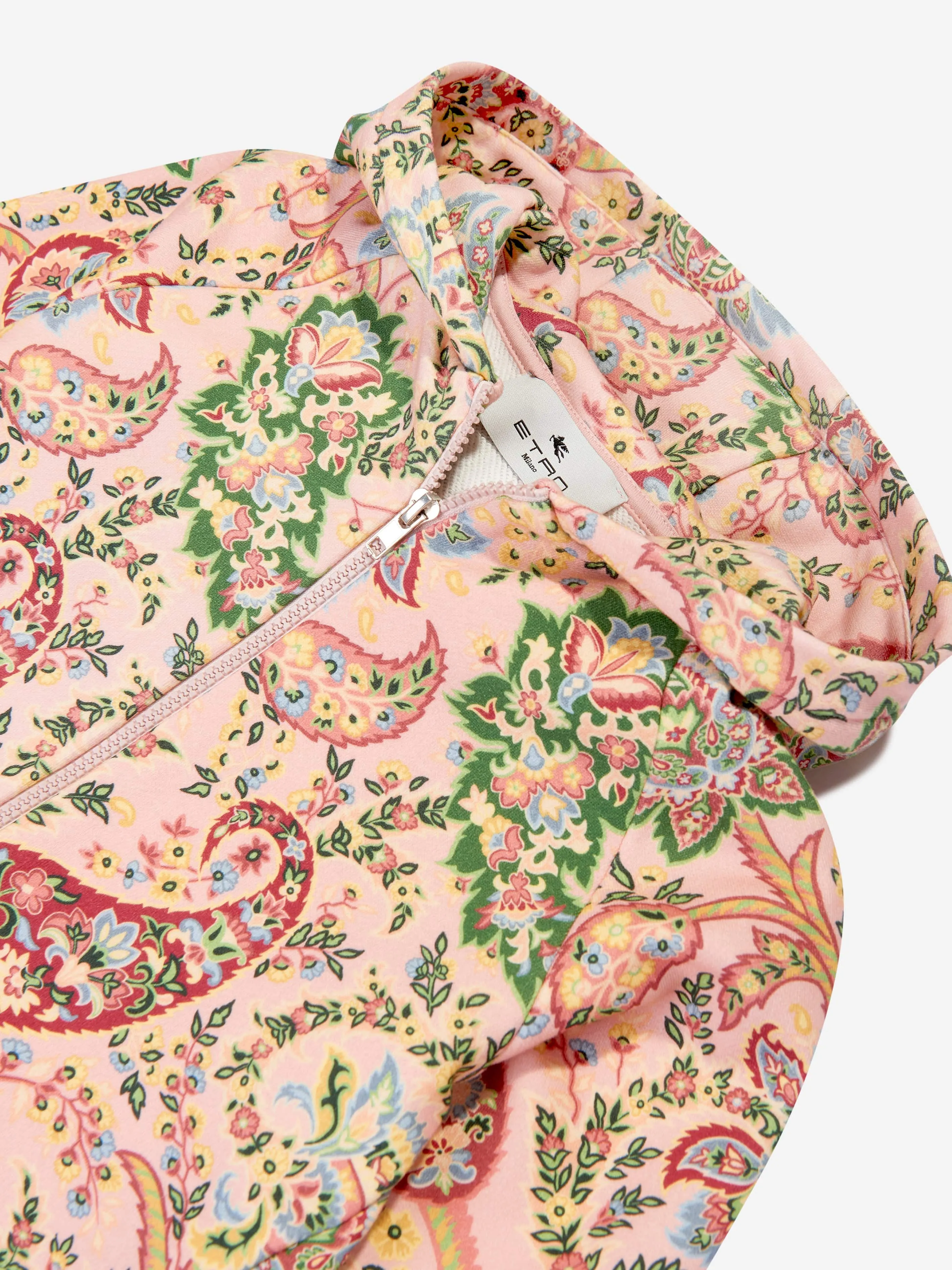 Etro Girls Paisley Reißverschluss-Oberteil in Rosa