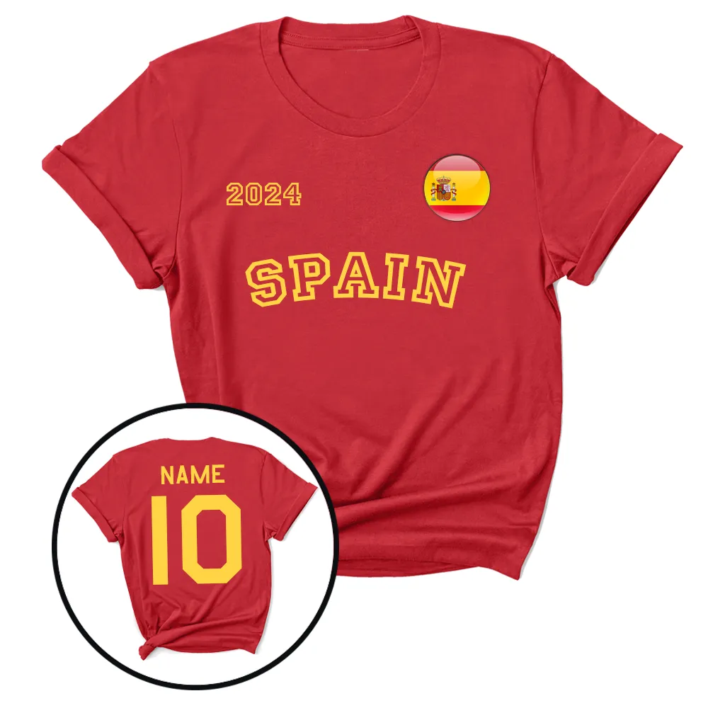 Euros Spain Supporters T-Shirt daddy outfits clearance